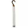 DLN E10L Long 3-Strand Plastic Hanger Chocolate Brown 50/BG 9BG/CS