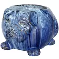 MCarr 15" Bulldog Planter Falling Blue