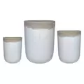 MCarr 12pc Tall Round Planter Pallet Volcanic White