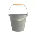 Panacea Aged Galvanized Half Rnd Wall Buckets Wood Handle