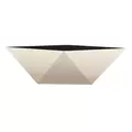 HC 6" Deco Faceted Bowl Vanilla Bisque