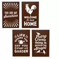 Panacea 11x17" Engraved Rust Garden Wall Decor