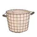 Panacea 10" Md Rust Woven Bushel Basket Burlap Liner