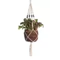 Primitive 42" Woven Cotton Brown Bead