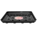 CWP 14" Square Black Carpet Saver Heavy Footed Saucer