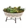 Deer Park Large Succulent Planter Silver White