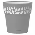 Deroma 7.9" Leaf Pot Premium Plastic Grey