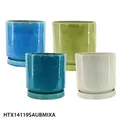 MCarr 12PC Cache Pot W/Sau Set Mixed Colors