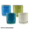 MCarr 18PC Cache Pot W/Sau Set Mixed Colors