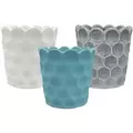MCarr 8pc 7.1" Scallop Dimple Planter Asst Mixed Colors