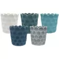 MCarr 12pc 6.3" Scallop Dimple Planter Asst Mixed Colors