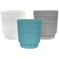 MCarr 8pc 7.1" Ribbed Planter Set Asst Colors