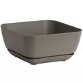 Majestic Gdn Planter Taupe 12"x12" Square Matte
