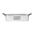 Panacea 16" Sm Farmer's Market Oval Planter Aged Galv