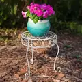 Panacea 11.5" H Plant Stand Distressed White