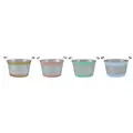 VCS 9" Galvanized Oval Planter With Pastel Stripes