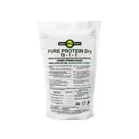 15-1-1 Case Pure Protein Dry Organic Fish Fertilizer Made From Cod Fish Hydrolysate (12 x 5lb Bags)