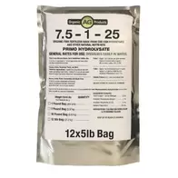 7.5-1-25 Organic Fish Fertilizer Made From Cod Fish Hydrolysate Case (5lb-12 Bags)