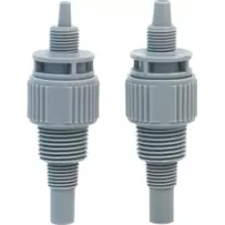 Blue-White Injection Fitting With Connection Nut