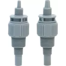 Blue-White Injection Fitting With Connection Nut