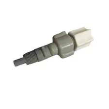 051466 Beta Technology Straight Rinse Injector, 1/4 In. Tube Conn, 1/8 In. MNPT Pipe Conn