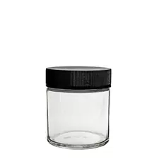 3oz Clear Glass Jar with Child Resistant Cap - 100 jars/case - SW Packaging