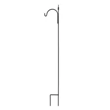 AGW Square Tall Single Finial Matte Black