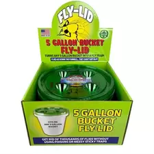 Billy Bob 24pc 5gal Fly Lid Fly Trap Bucket Counter Display