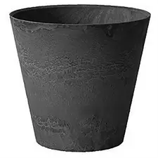 Artstone 12" Round Napa Planter Black