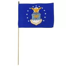 FlagZone 12"x18" Air Force Poly Cotton Stick