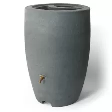 Algreen 50gal Athena Rain Barrel Charcoal