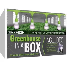 Miracle LED Greenhouse in a Box LED Grow Light Kit, 6-Foot Length, with 4 Multi-Plant Red+Blue Spectrum Grow Bulbs