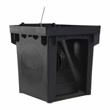 12" Square 2-Outlet Black Catch Basin Kit | NDS1200NGBKIT