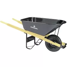 6 cu-ft Steel Heavy-Duty 1.4 mm Tray 60" Hardwood Handle Wheelbarrow | CORWB2506K