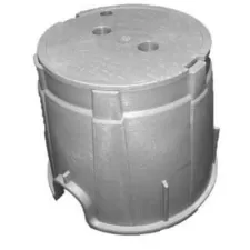 10" Round Gray Box Electric Pro-Spec Corrugated with Overlapping Gray Cover Valve Box | NDB312BCELEC