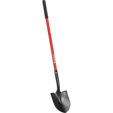 15 Ga Steel Round Point Shovel Fiberglass Handle | SS 26020