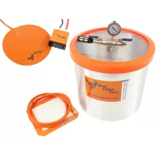 Best Value Vacs 5 Gallon Aluminum Vacuum Chamber with 10" Digital Heat Pad