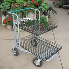 GS Nesting Shopping Cart w/o Child Seat (Assembly Required) w/ Flat Free Wheels