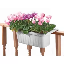 Apollo 24" Adjustable Railing Planter White