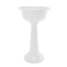 Bloem 18" Grecian Pedestal Urn Casper White