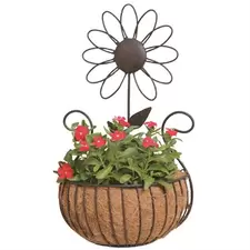 Deer Park Daisy Wall Basket With Coco Liner