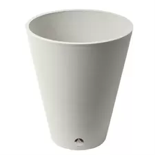 Algreen 18.5" Round Ribbed Planter White