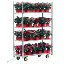 GS 2259 TRANSPORT & DISPLAY CART W/3 SHELVES 5IN WHEELS