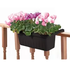 Apollo 24" Adjustable Railing Planter Black