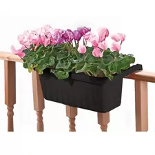 Apollo 24" Adjustable Railing Planter Black