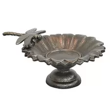 Innova Dragonfly Tabletop Birdbath Antique Brass