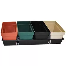 BLD FLOWER BOX (5X10) TEXTURED BLK 50/CS 691101