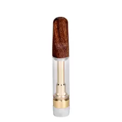 Empty 1mL 510 Wood Tip Gold Vape Cartridge