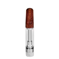 Empty 1mL 510 Wood Tip Silver Vape Cartridge