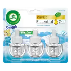 Air Wick 3pk Scented Oil Refills Snuggle Fresh Linen